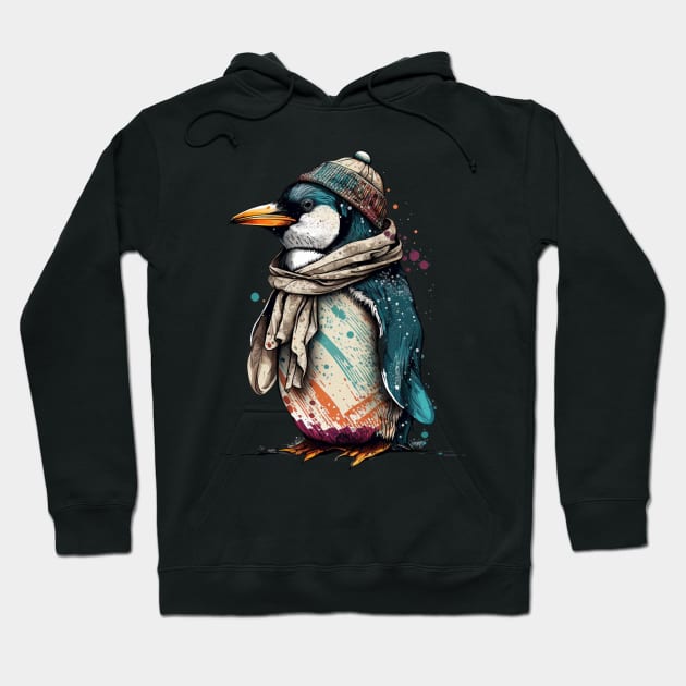 Chilly Penguin Hoodie by King Hoopoe